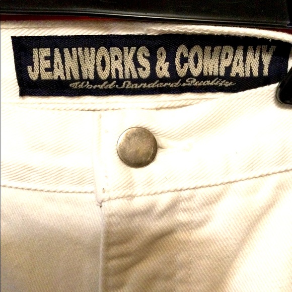 💥NWOT💥VINTAGE 80’S WHITE DENIM JEAN CAPRI - Picture 3 of 16
